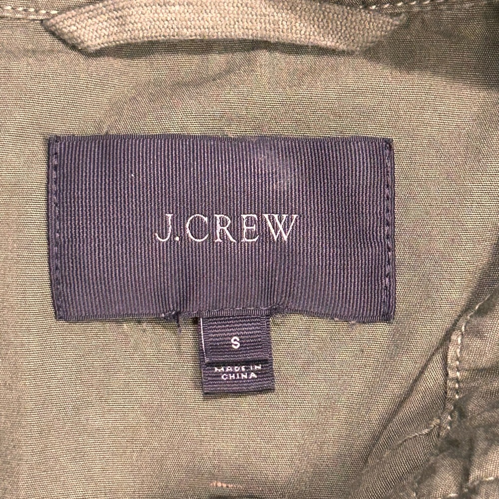 J. Crew Olive Green Utility‎ Field Jacket Downtown Perfect Lightweight Jacket - Picture 5 of 11